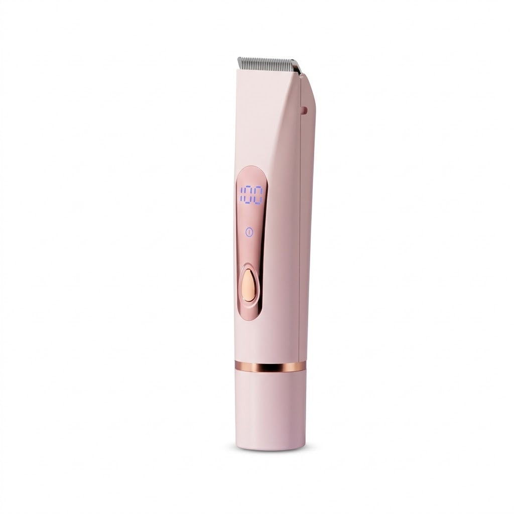 2-in-1 Electric Razor for Women, Cordless Wet/Dry Body Shaver & Hair Trimmer with LED Display, IPX7 Waterproof, USB-C Rechargeable