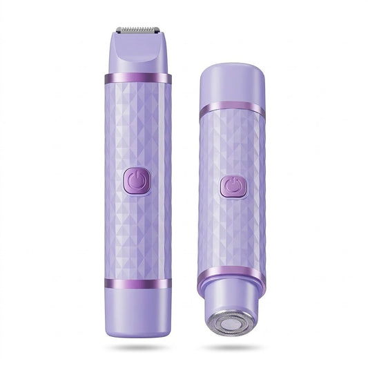 Advanced 2-in-1 Women’s Electric Shaver & Trimmer - IPX7 Waterproof Wet/Dry Body Groomer with Travel Kit