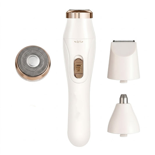 3-in-1 Cordless Electric Shaver for Women | Rechargeable Face & Body Hair Trimmer Set