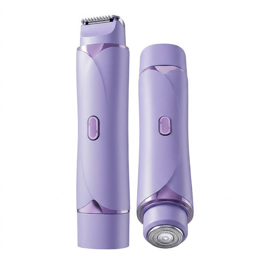 2-in-1 Rechargeable Women's Electric Shaver – Cordless Hair Trimmer for Face, Legs & Body