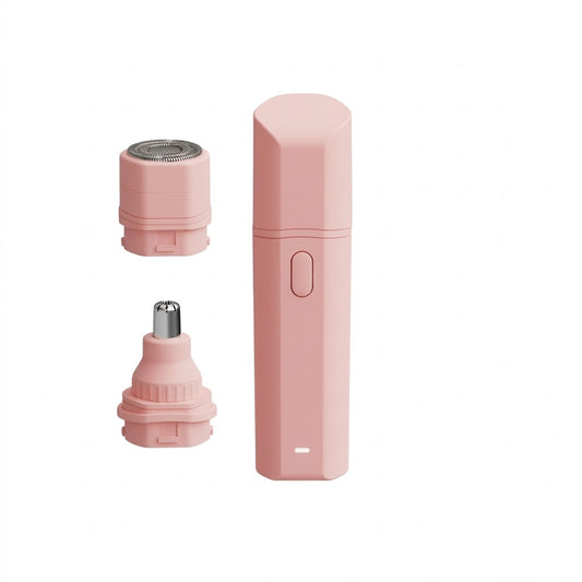 2-in-1 Rechargeable Women's Facial Hair Trimmer & Precision Groomer - Portable Travel Size