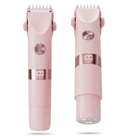 2-in-1 Women's Electric Shaver – Wet & Dry Travel Razor, IPX6 Waterproof, Type-C Rechargeable