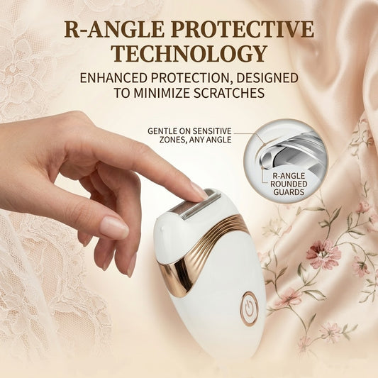 Compact Women's Electric Shaver - Rechargeable 3-in-1 Portable Hair Trimmer for Travel